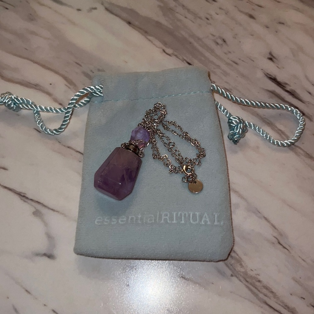 Essential Ritual Love & Peace Gemstone Bottle pendant